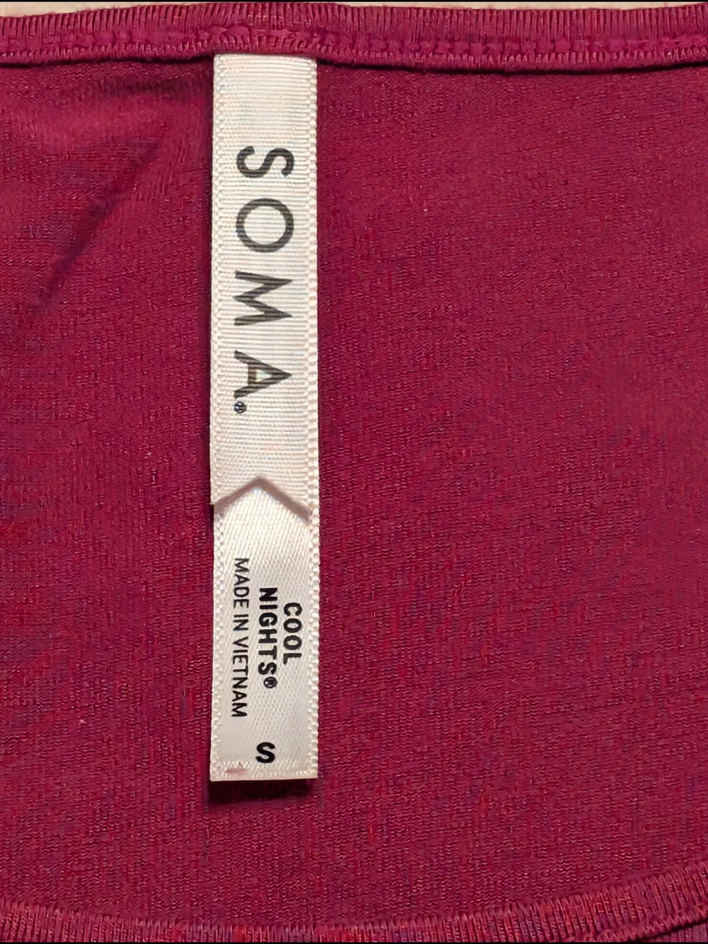 NWOT Soma Cool Nights Long Sleeve Scoop Neck Sleep Top Pink Size Small Soft PJ - Picture 5 of 7